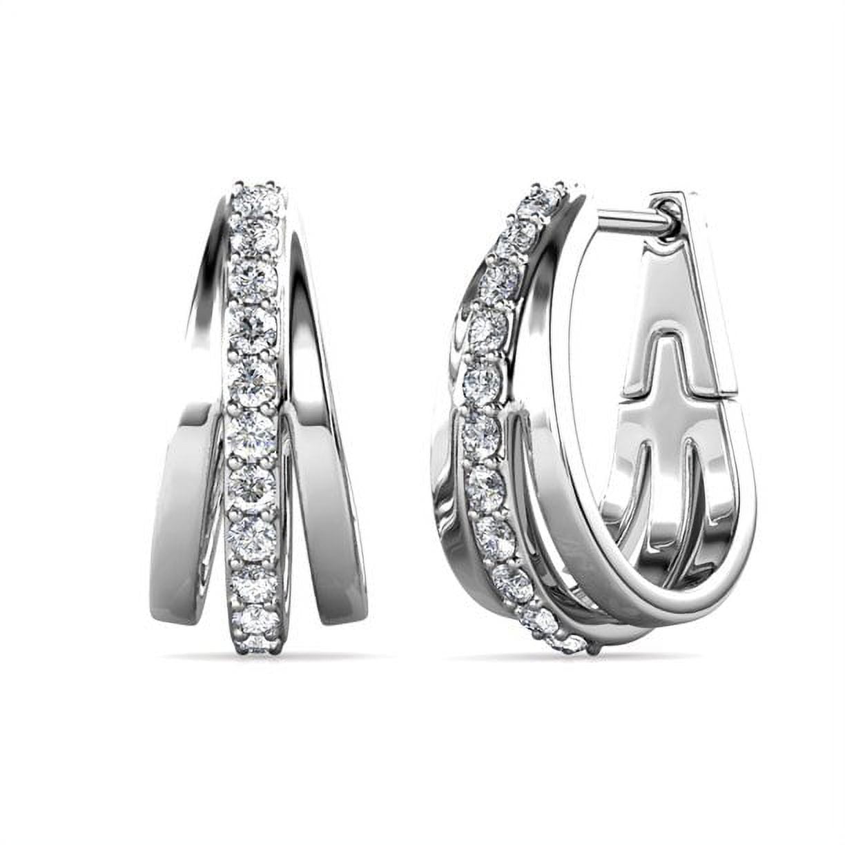 hoop earrings with Swarovski crystals