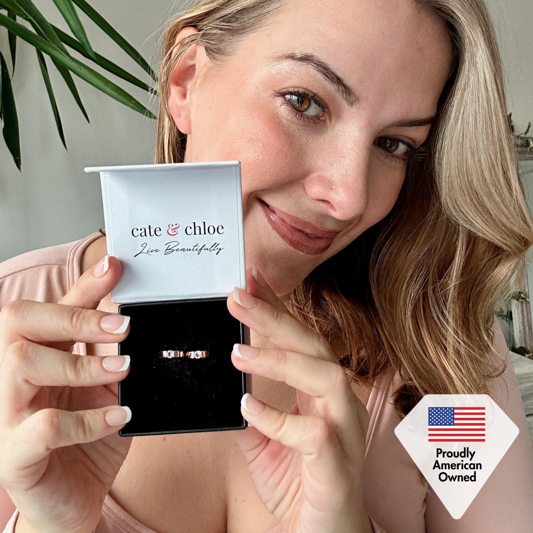 Charlie 18k White Gold Plated 14mm Hoop Earrings with Round Swarovski Crystals