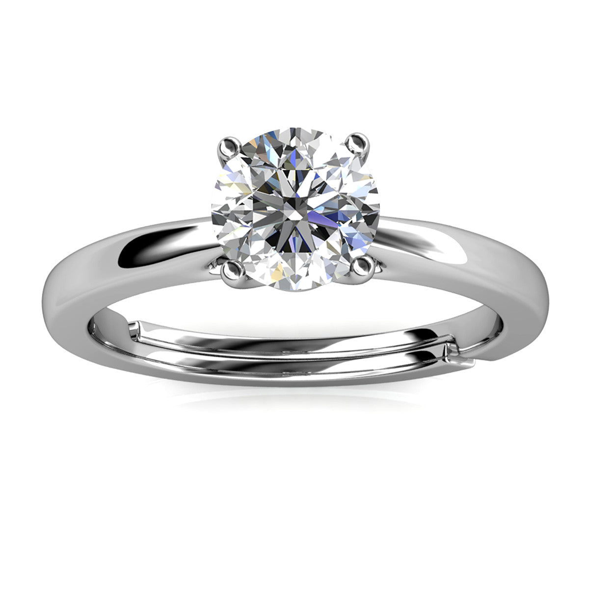 Moissanite by Cate & Chloe Abigail Sterling Silver Ring with Moissanite Crystals