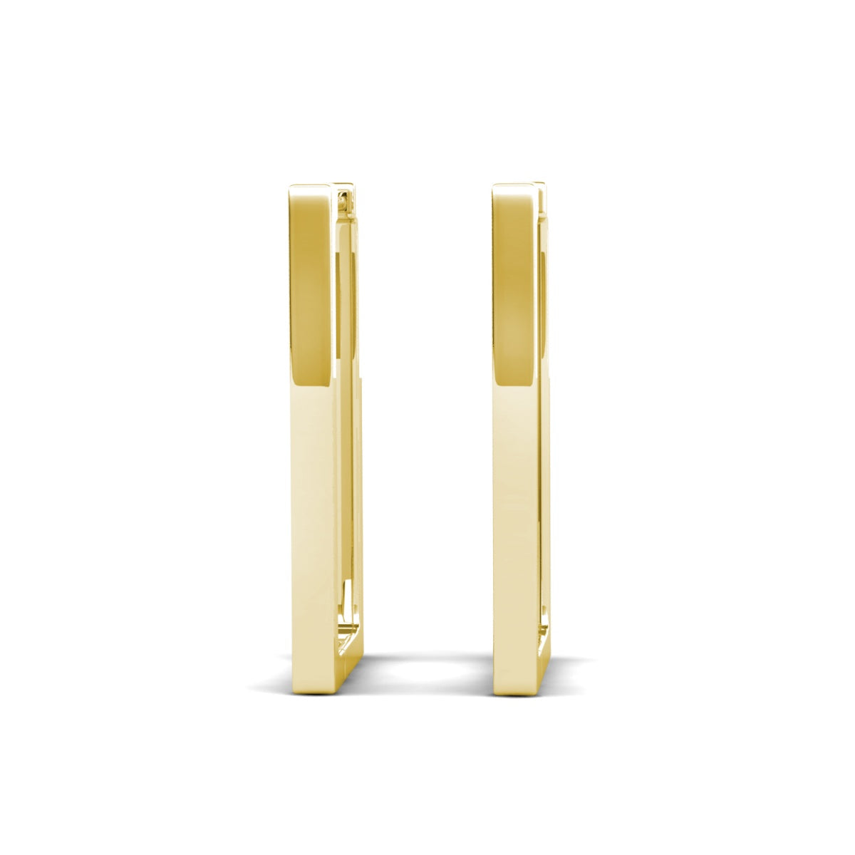 Annalise 18k White Gold Plated 24mm Silver Square  Hoop Earrings