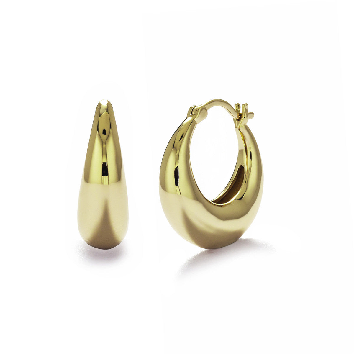Jacqueline 18k White Gold Plated 21mm Chunky Hoop Earrings
