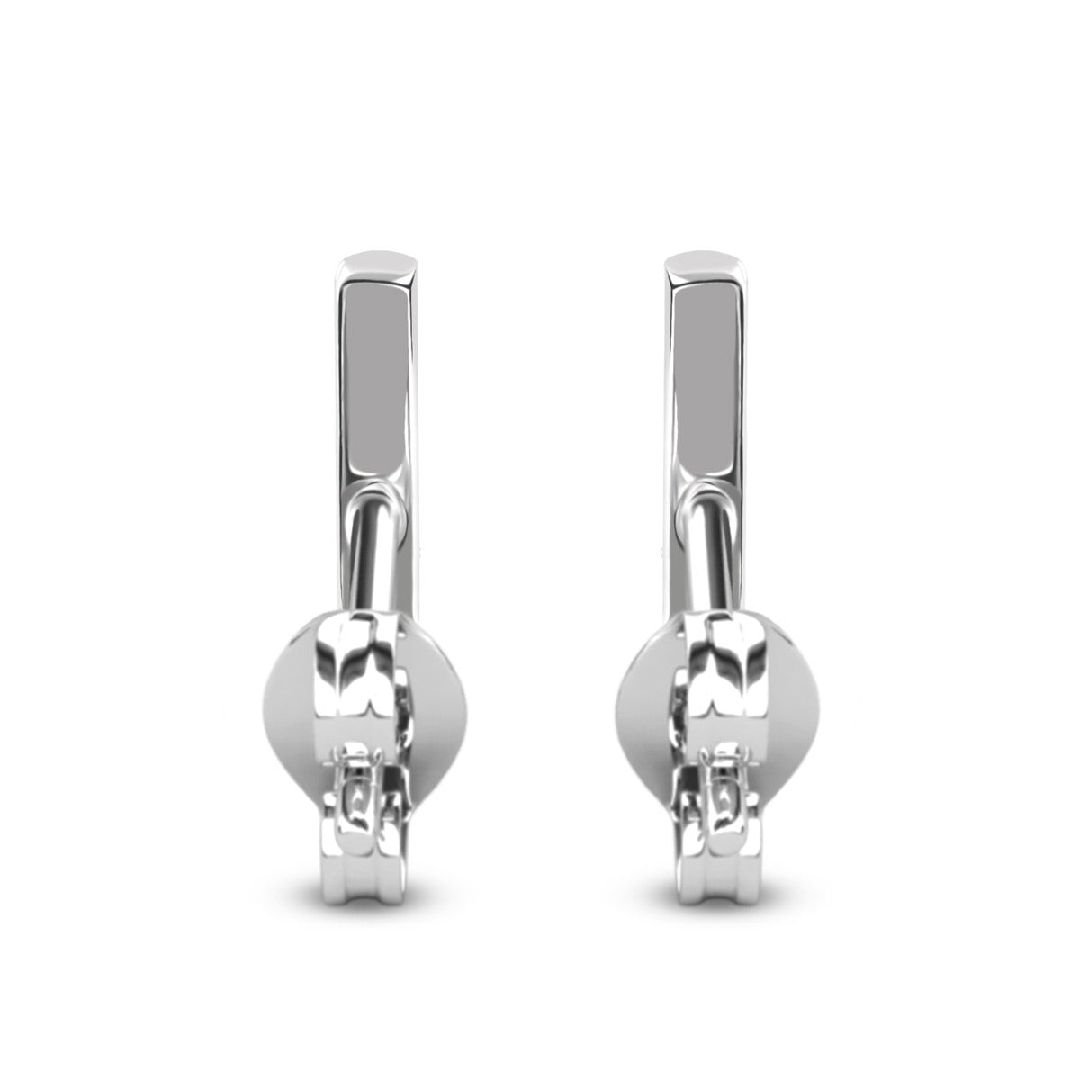 Hayden 18k White Gold Plated Linear Stud Earrings with Swarovski Crystals