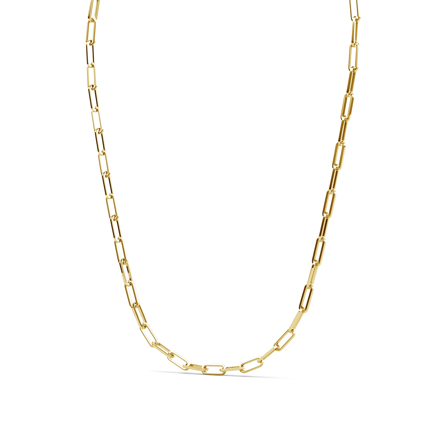 Tammy 18k White Gold Plated Paperclip Chain Necklace