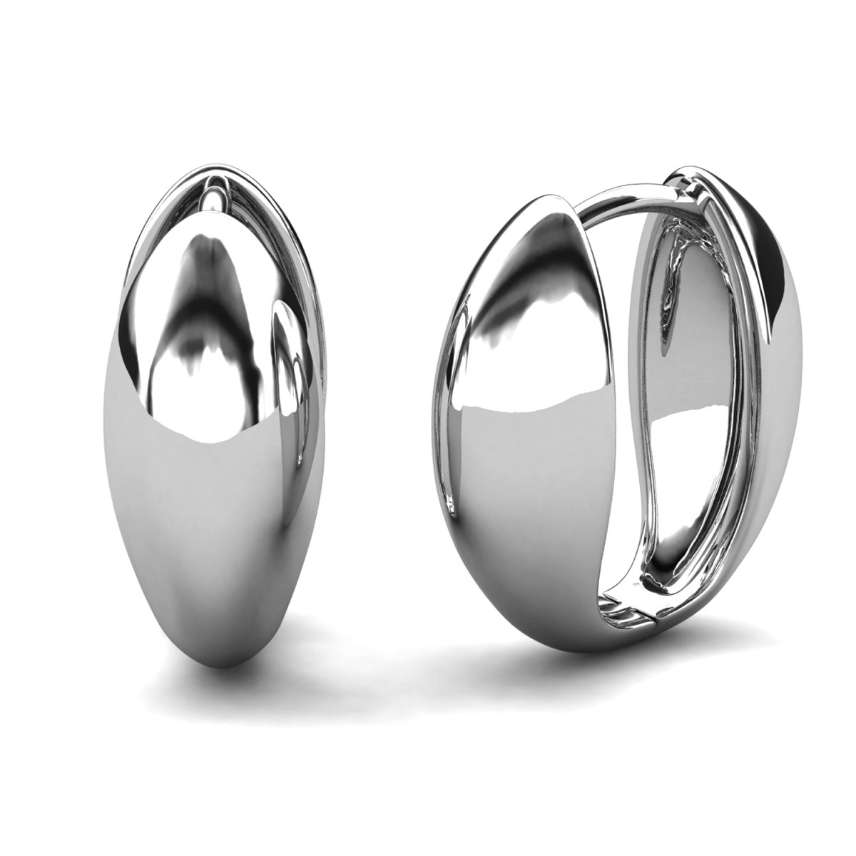 Emersyn 18k White Gold Plated 14mm Hoop Earrings for Women