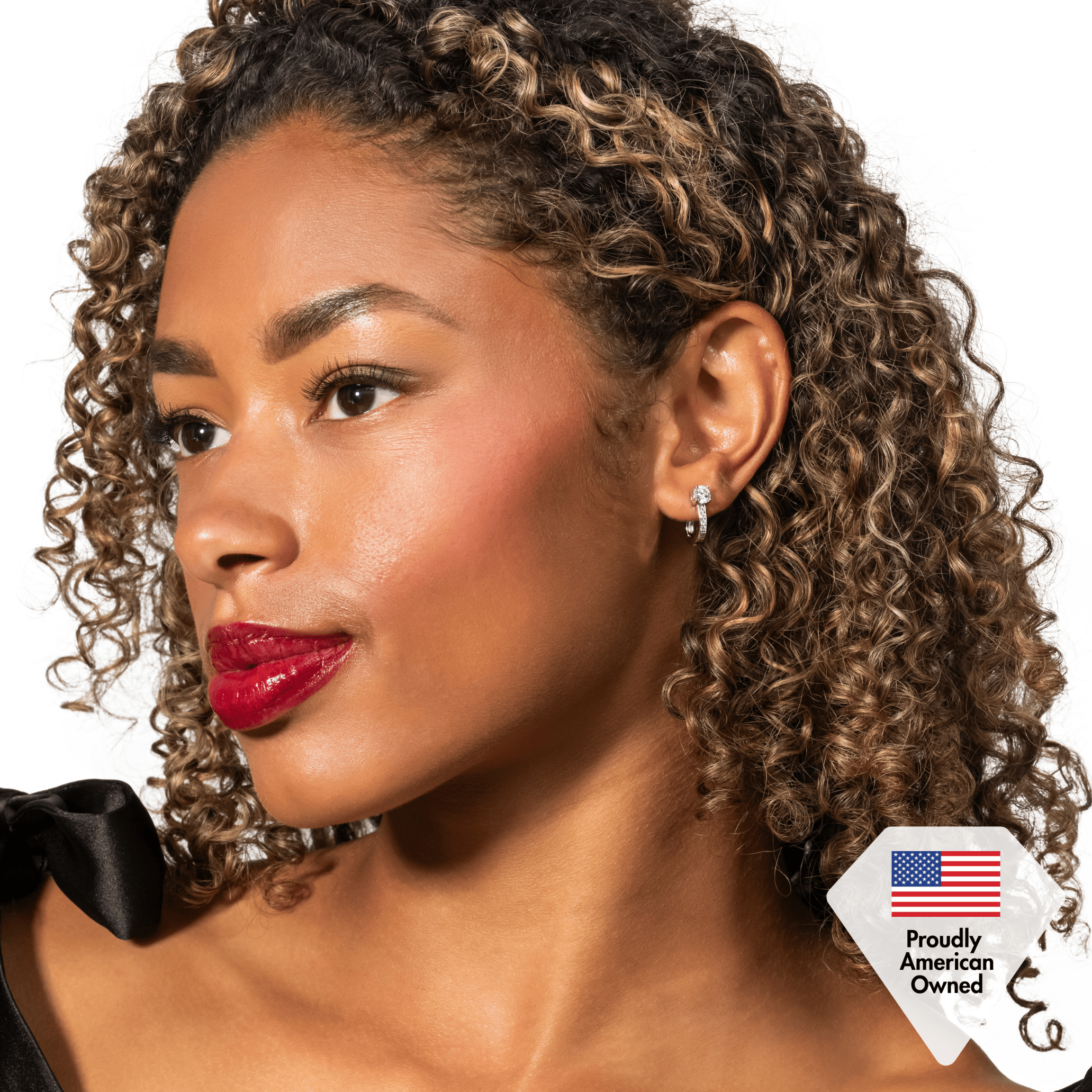 Moissanite by Cate & Chloe Hannah 18k Gold Plated 925 Sterling Silver Stud Earrings 1.16tcw