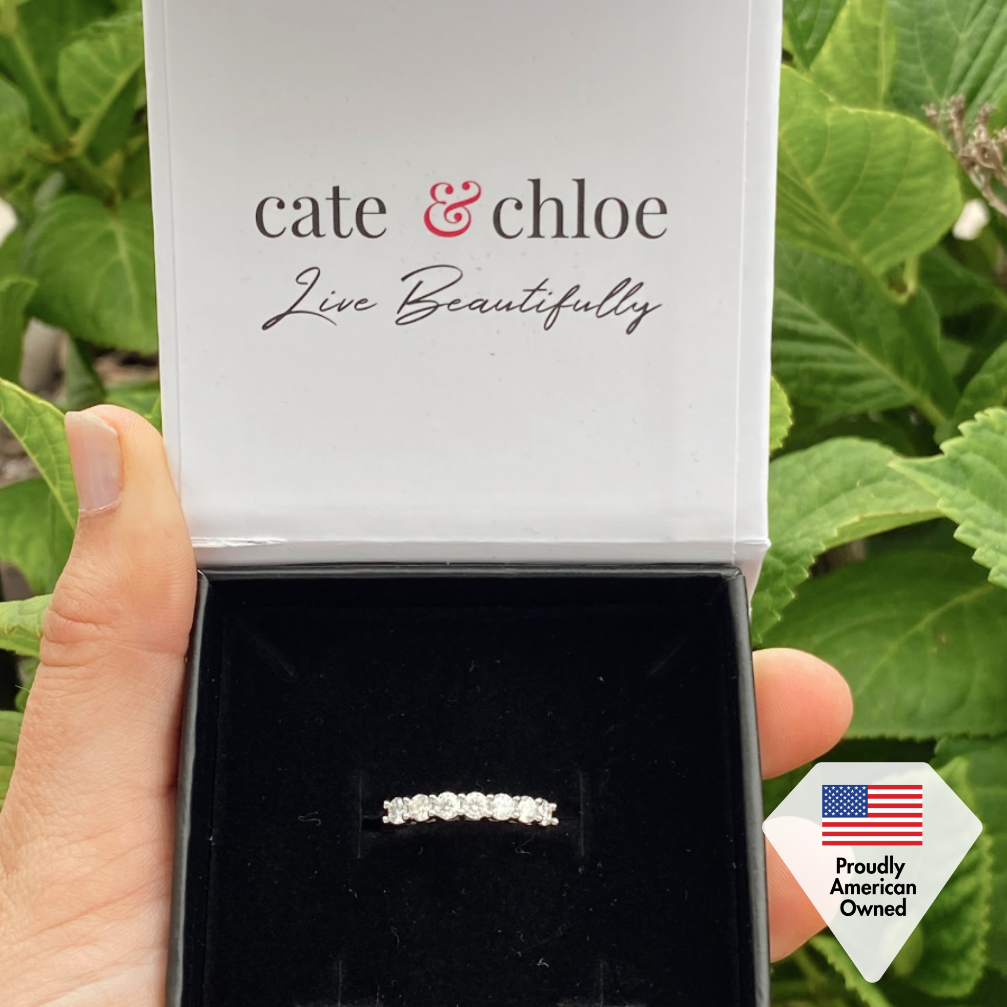 Moissanite by Cate & Chloe Josephine 0.77tcw Round Cut 925 Sterling Silver 18k White Gold Plated Wedding Band