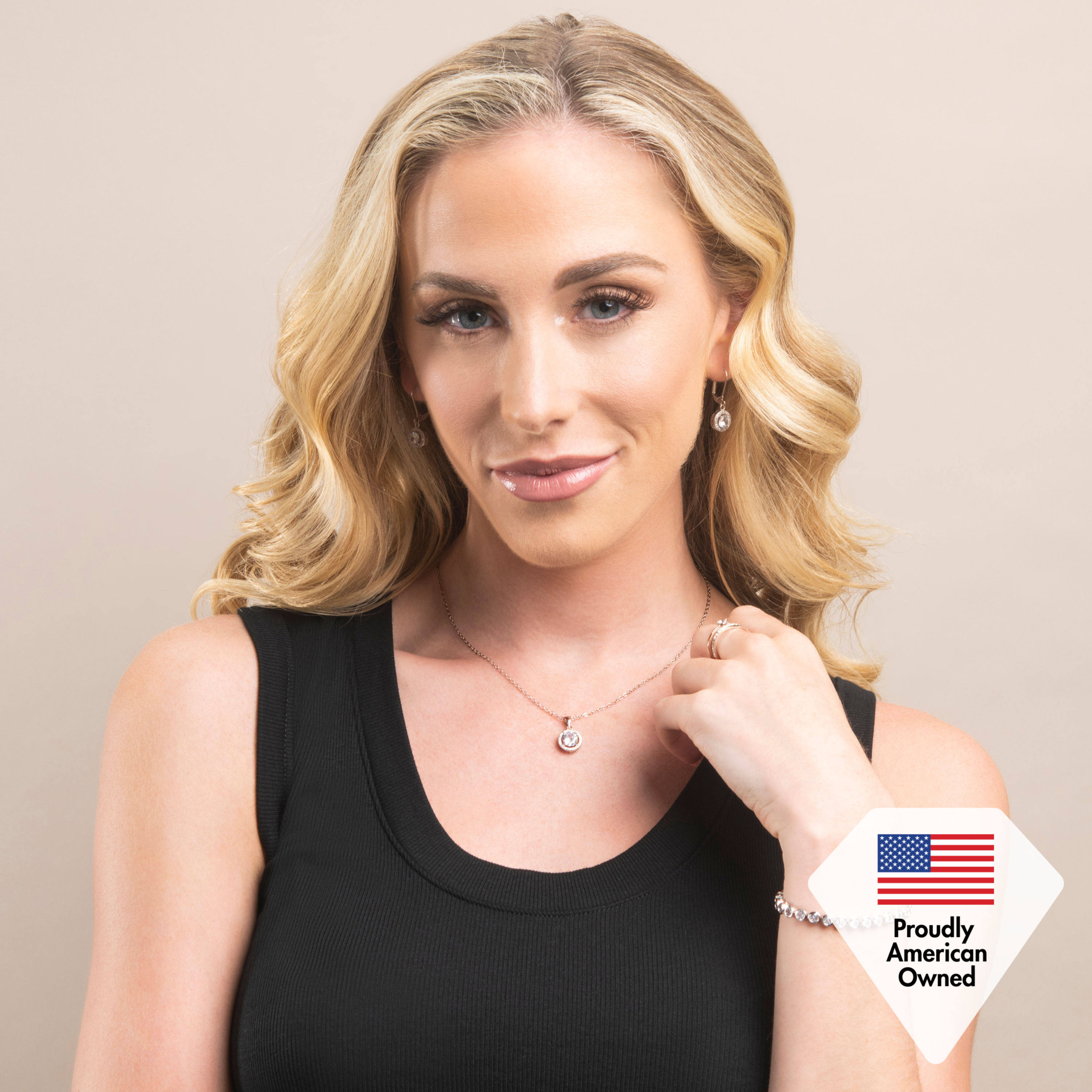 Juliana 18k White Gold Plated Halo Dangle Earrings with Round Cut Simulated Diamond Crystals