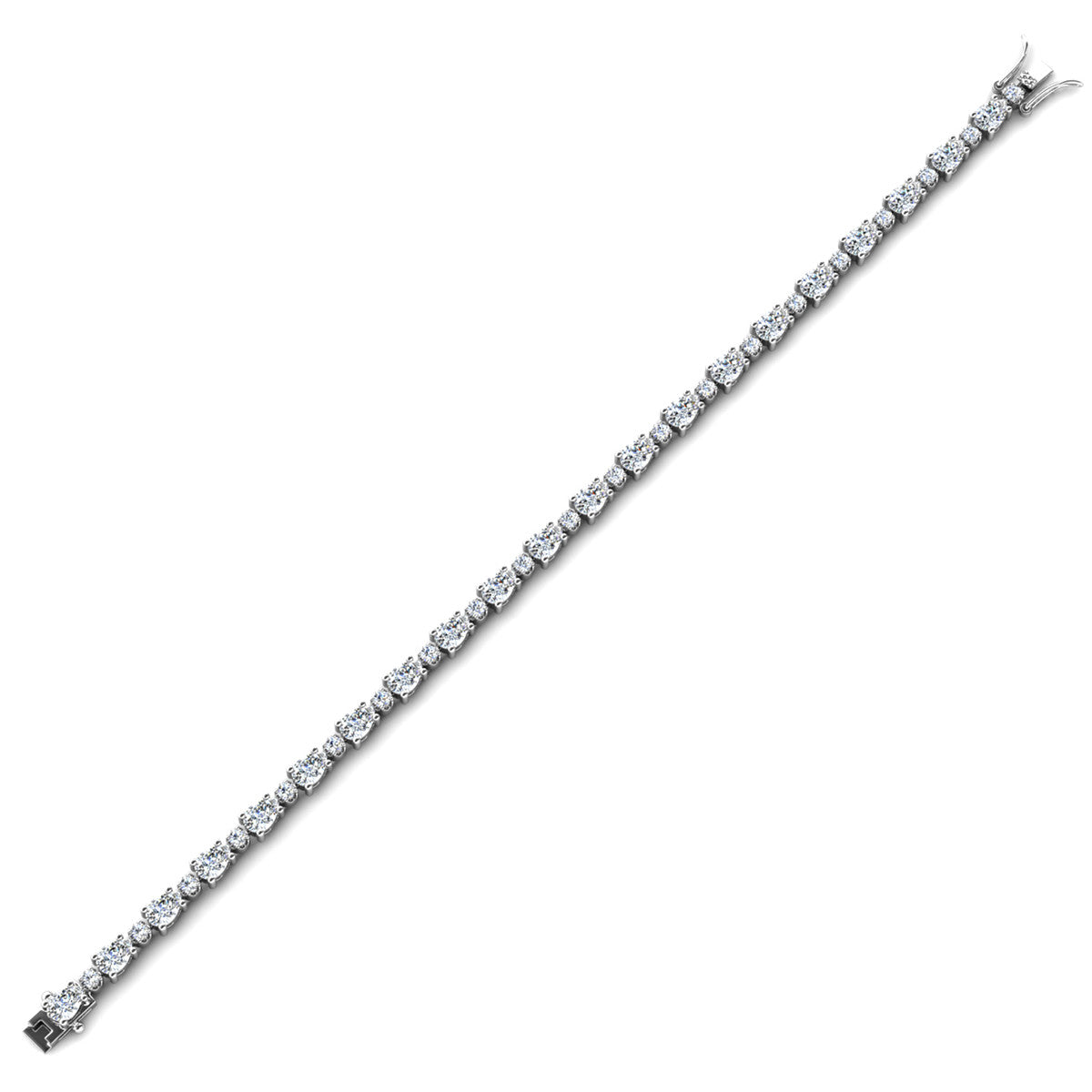 Katelynn 18k White Gold Plated Tennis Bracelet with Simulated Diamond Crystals