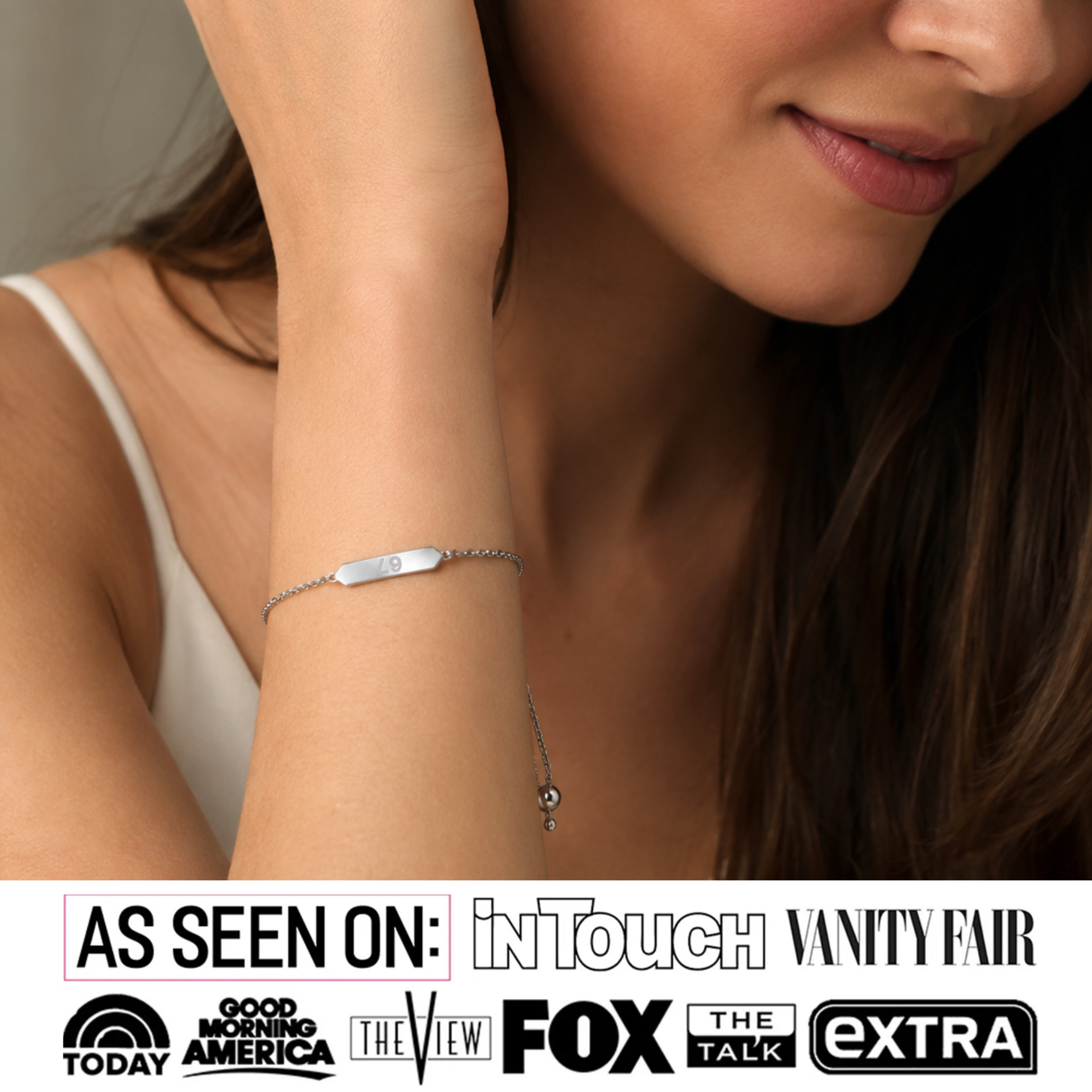 Kathryn 18k White Gold Plated 67 Bracelet for Women