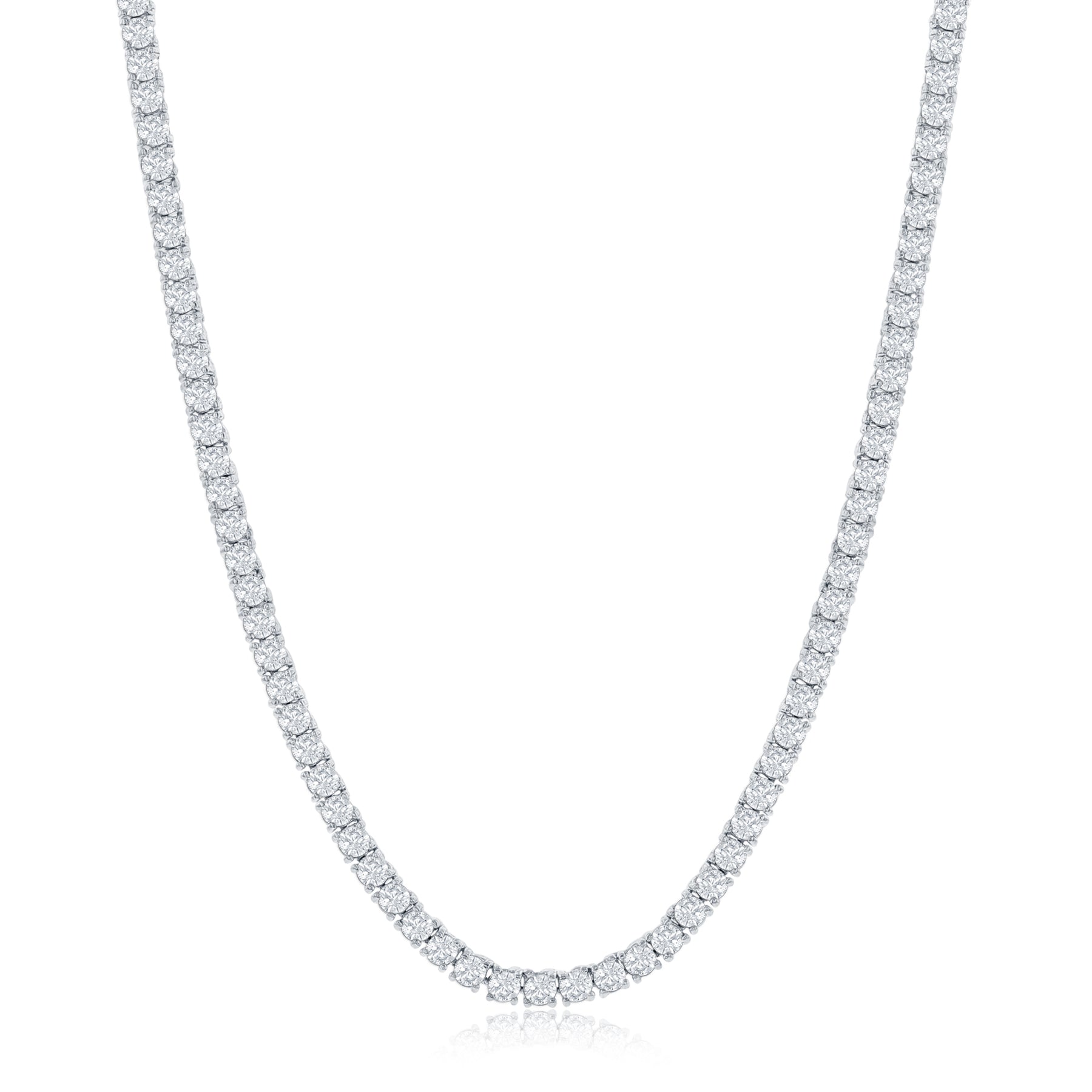 Kaylee 18k White Gold Plated Necklace with Simulated Diamond Crystals