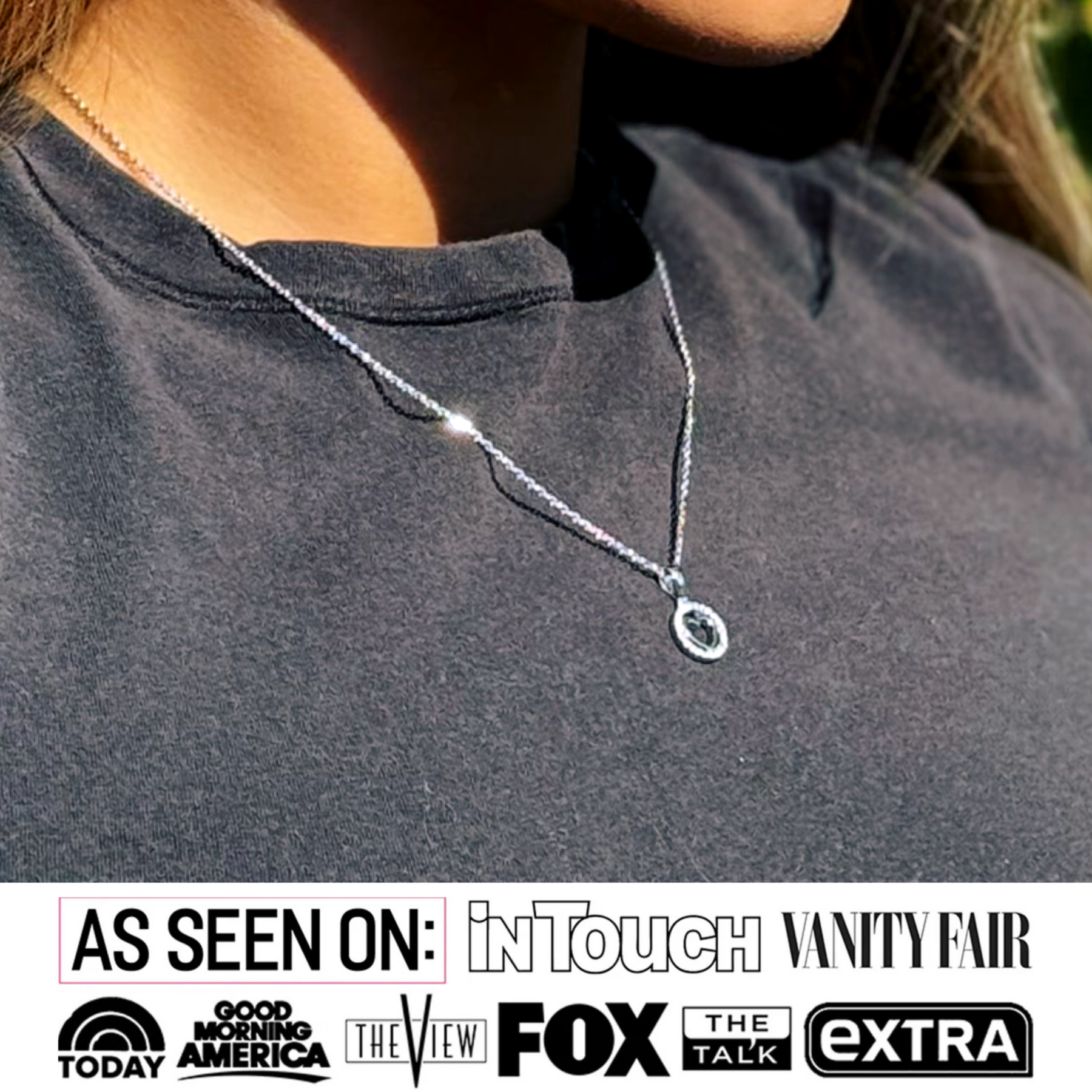 Khaleesi 18k White Gold Plated Silver Heart Necklace with Swarovski Crystals