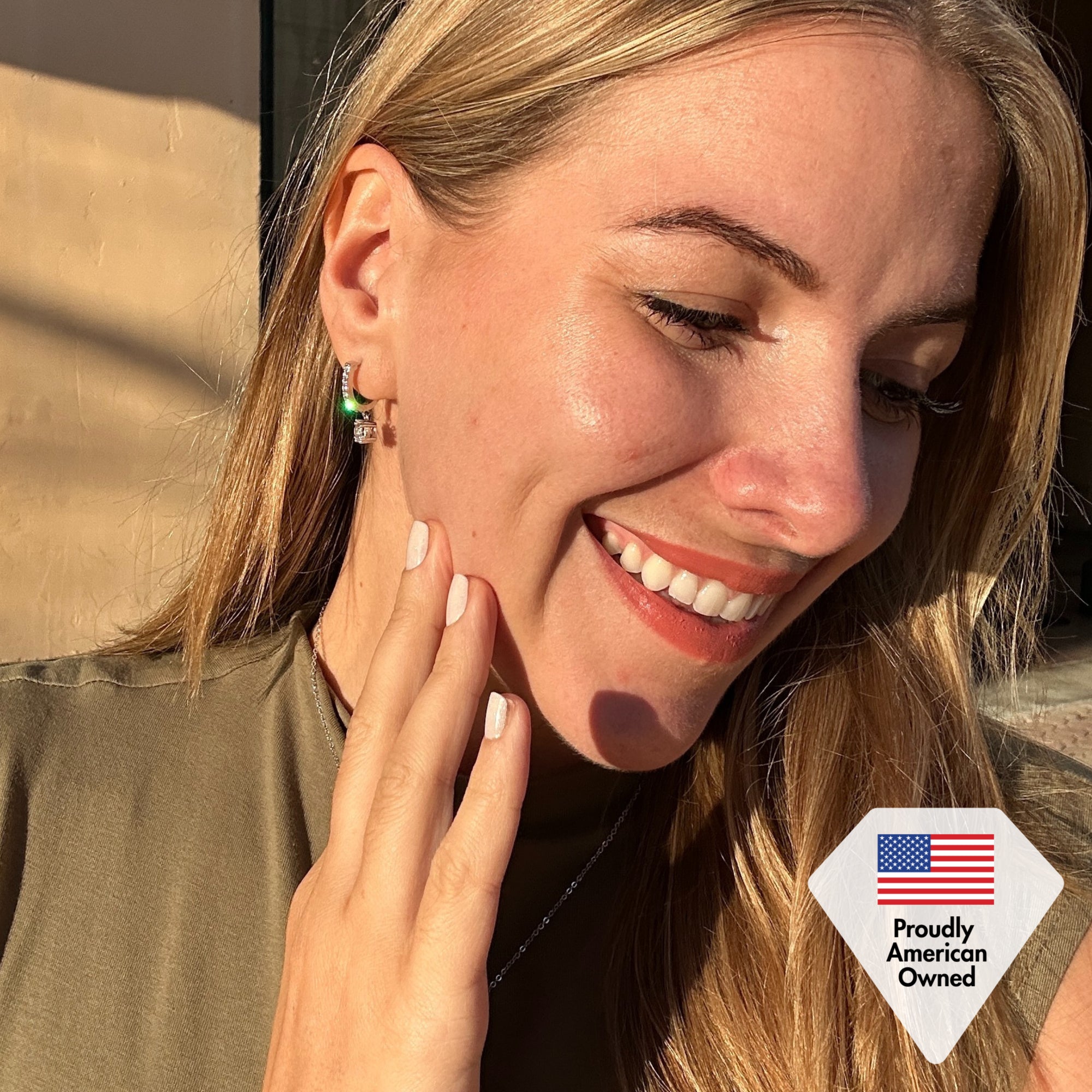 McKenzie 18k Gold Plated Dangle Earrings with Swarovski Crystals (3 Pair Set)