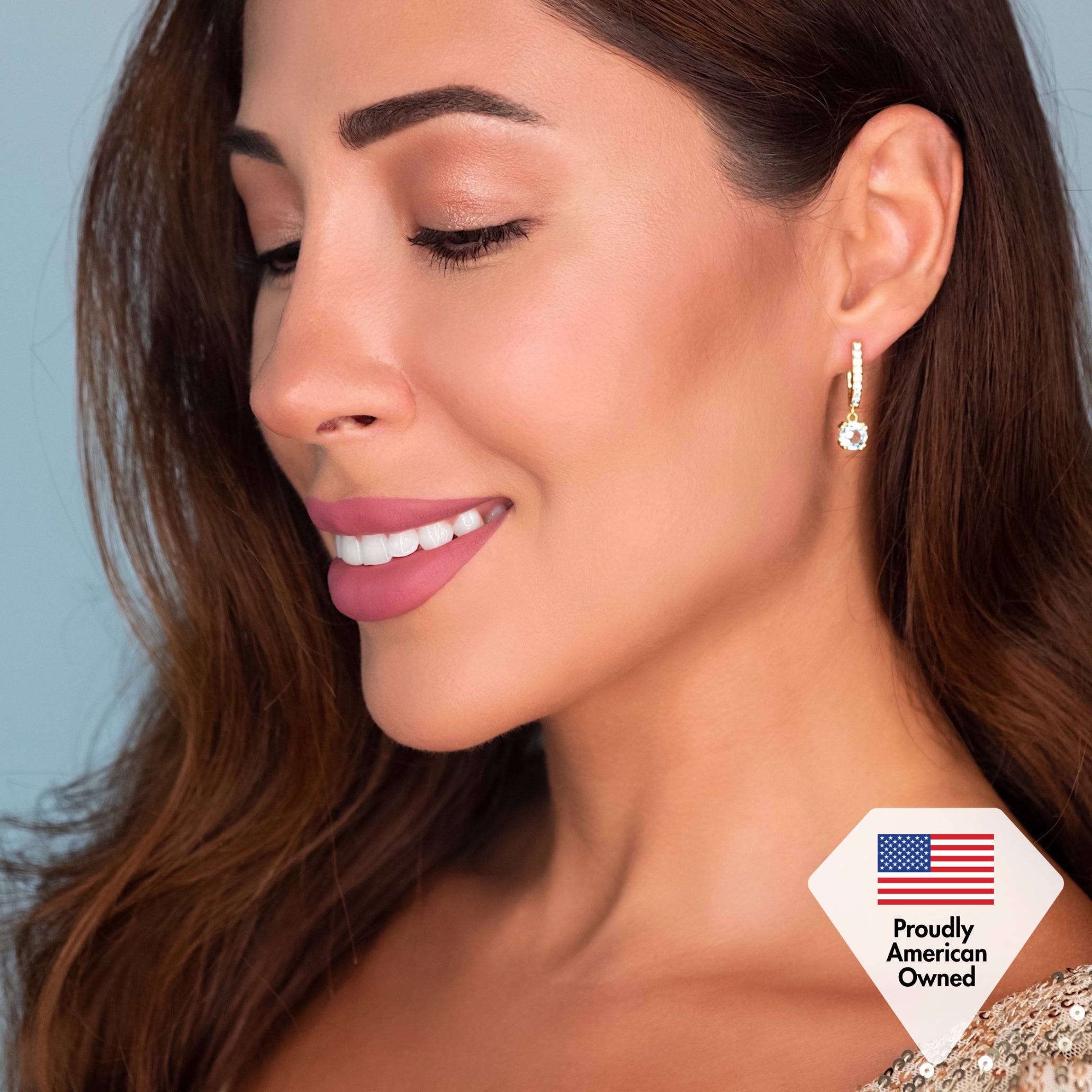 McKenzie 18k Gold Plated Dangle Earrings with Swarovski Crystals (3 Pair Set)