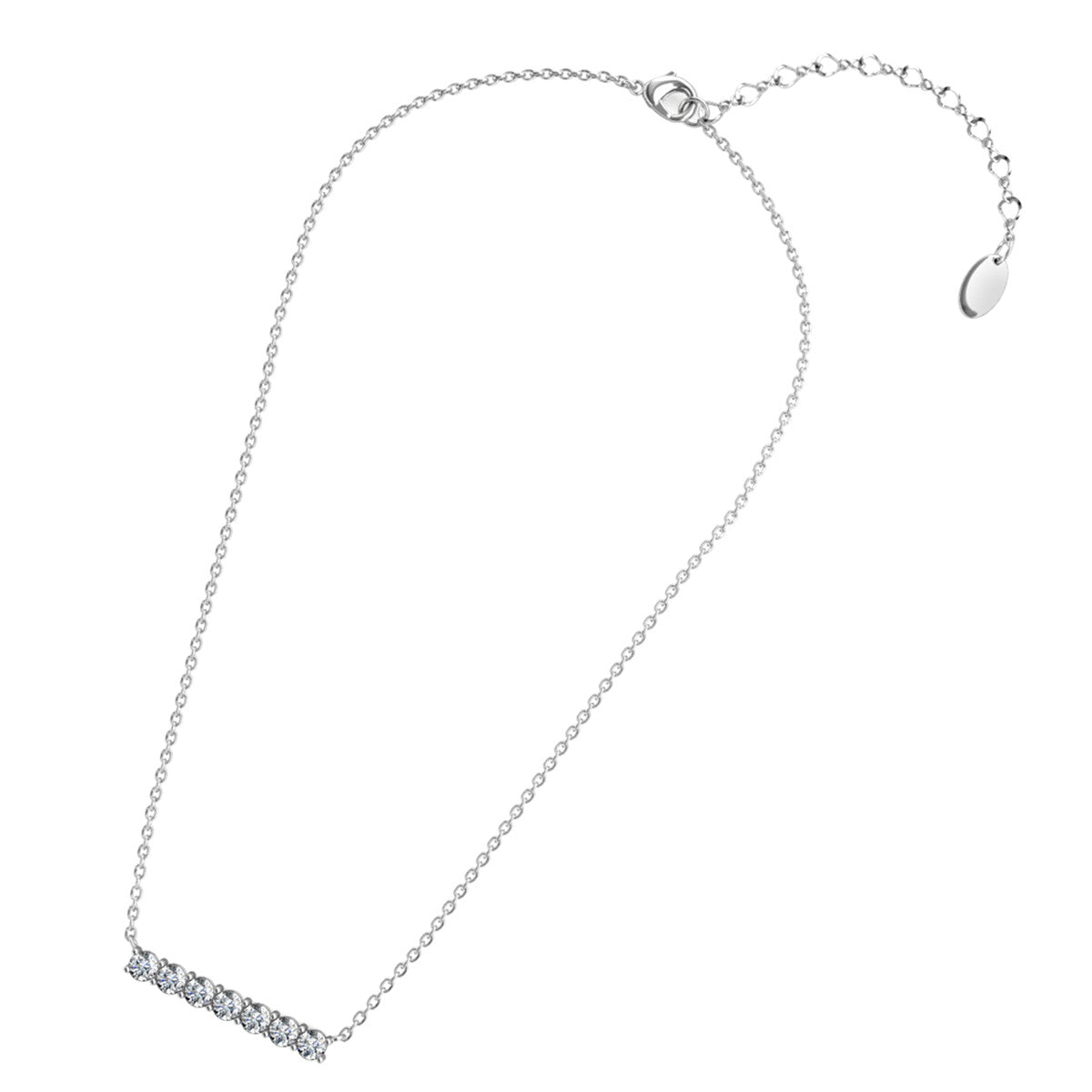 Lynn 18k White Gold Plated Necklace with Swarovski Crystals