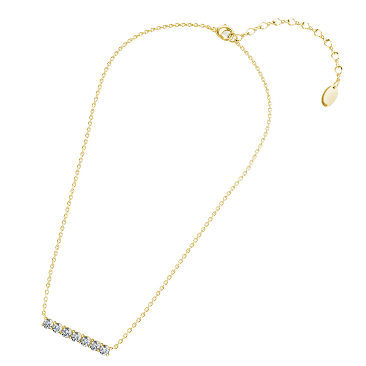 Lynn 18k White Gold Plated Necklace with Swarovski Crystals