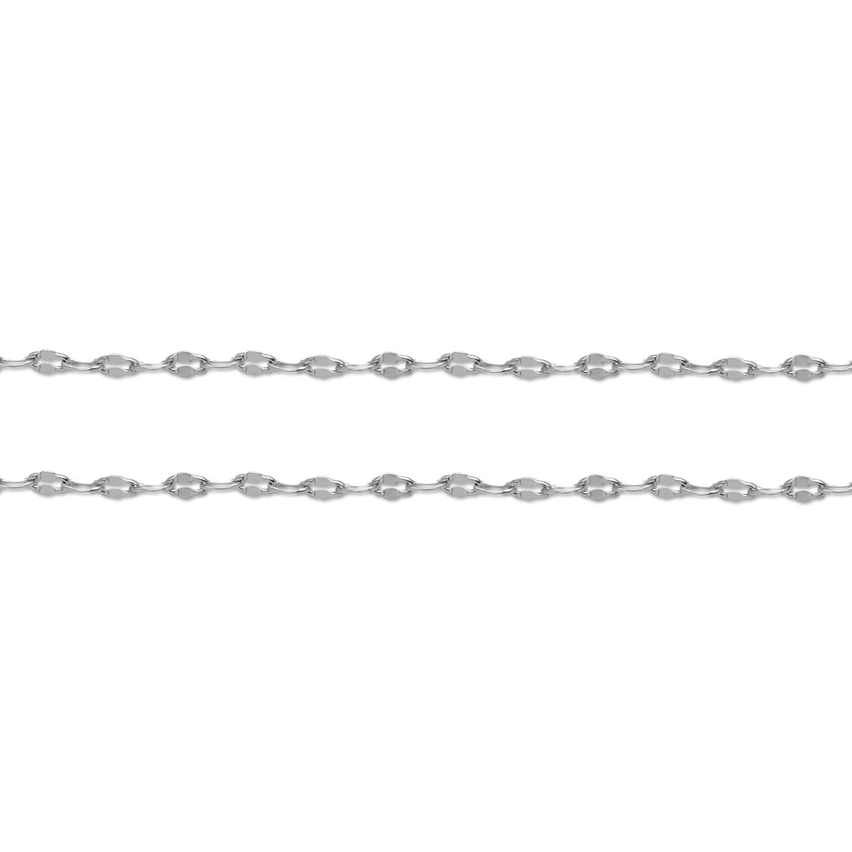 Raegan 18k White Gold Plated Stacking Necklace Chain