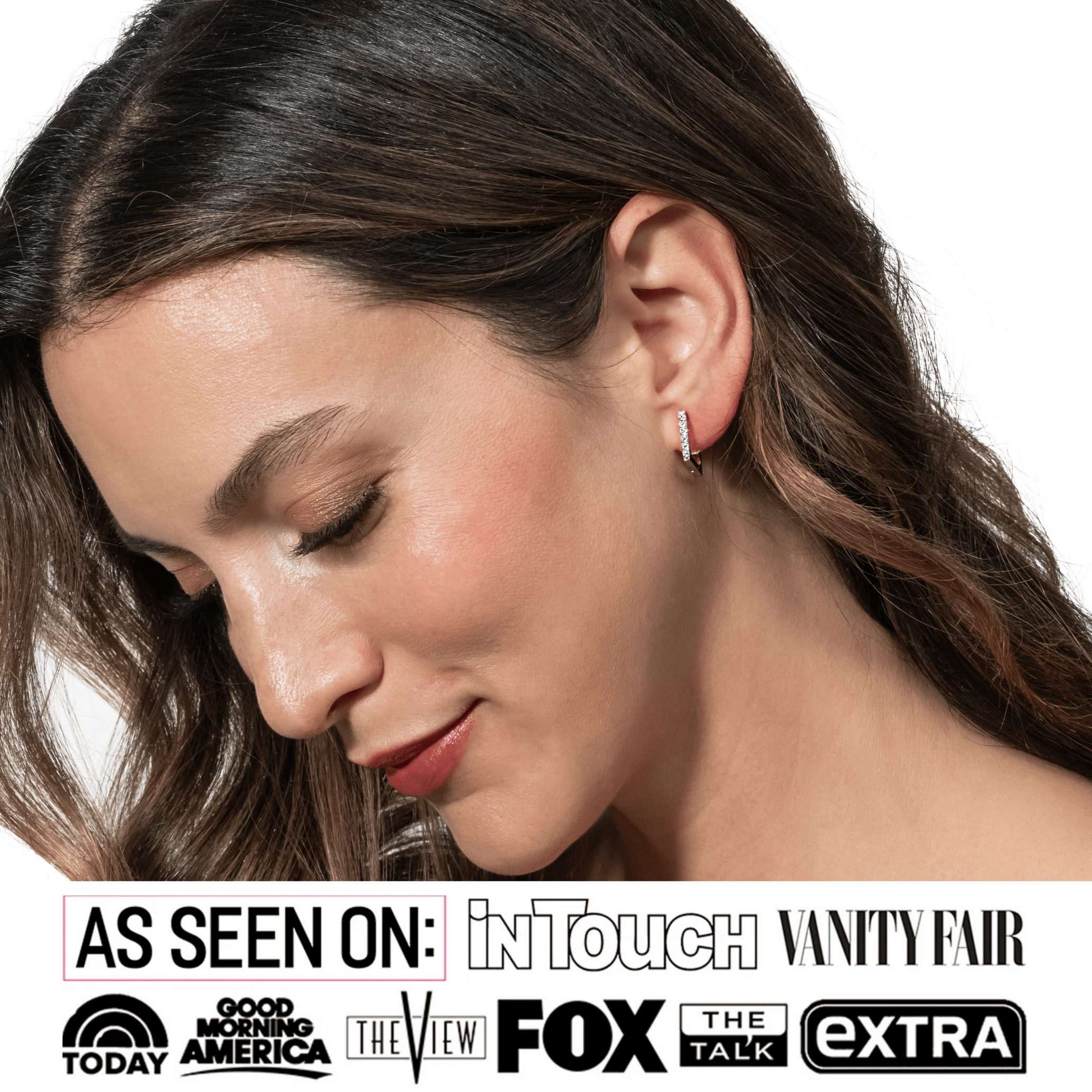 Sydney  Gold Plated Square Hoop Earrings