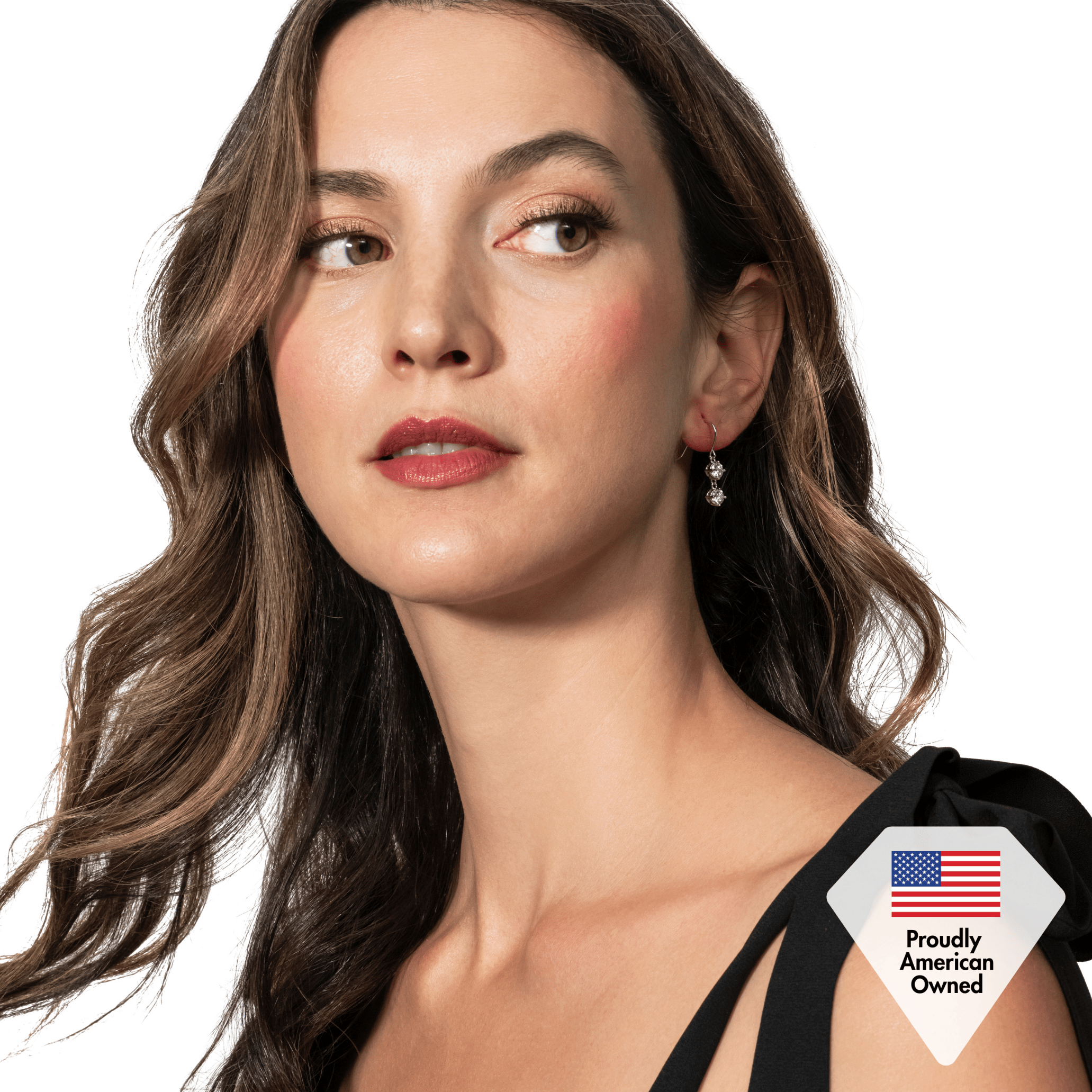 Moissanite by Cate & Chloe Talia 18k Gold Plated 925 Sterling Silver Dangle Earrings 2.0tcw