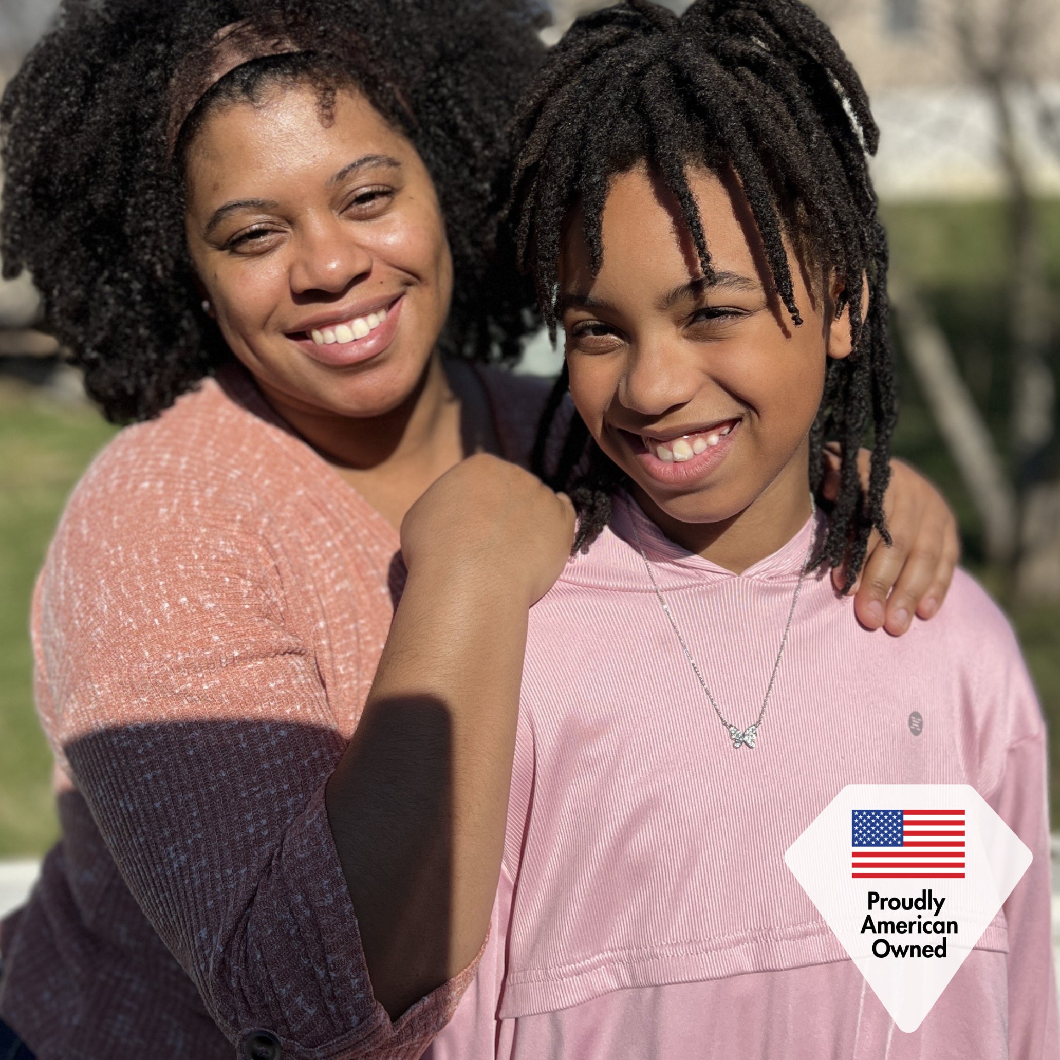Yuenen 18k White Gold Plated Butterfly Necklace with Swarovski Crystals & Heartfelt Message for Daughter
