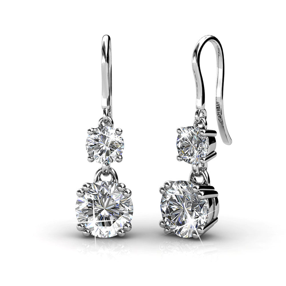 Kadence white gold dangle earrings