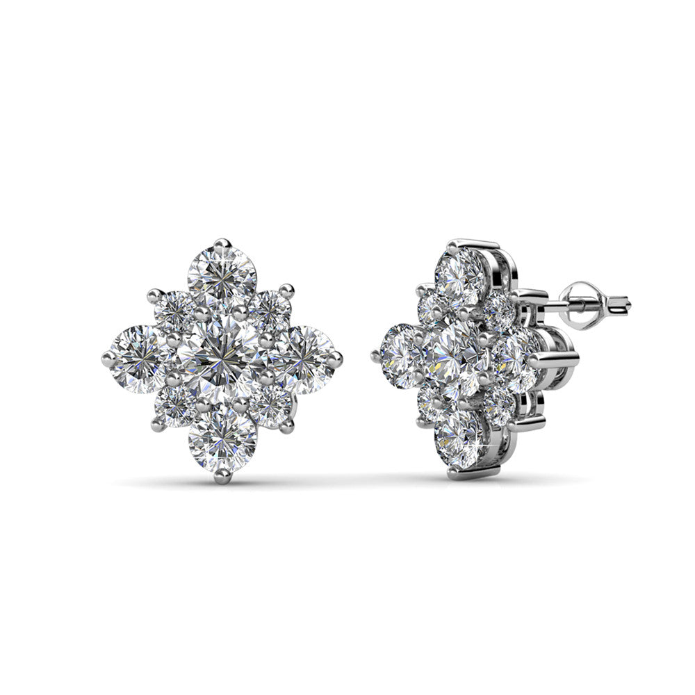 Macie cluster crystal stud earrings