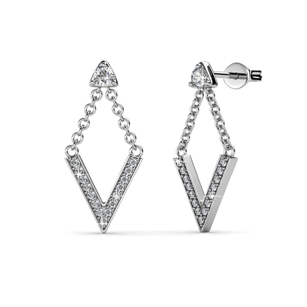 Francesca Dangle Earrings with Swarovski Crystals