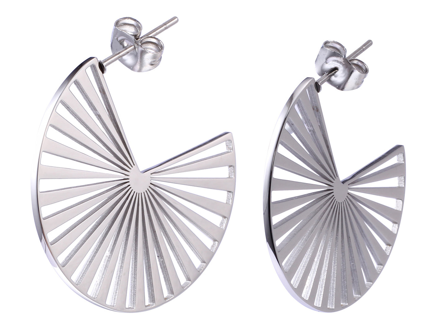 Taylor "Charisma" 18k White Gold Plated Stainless Steel Earrings