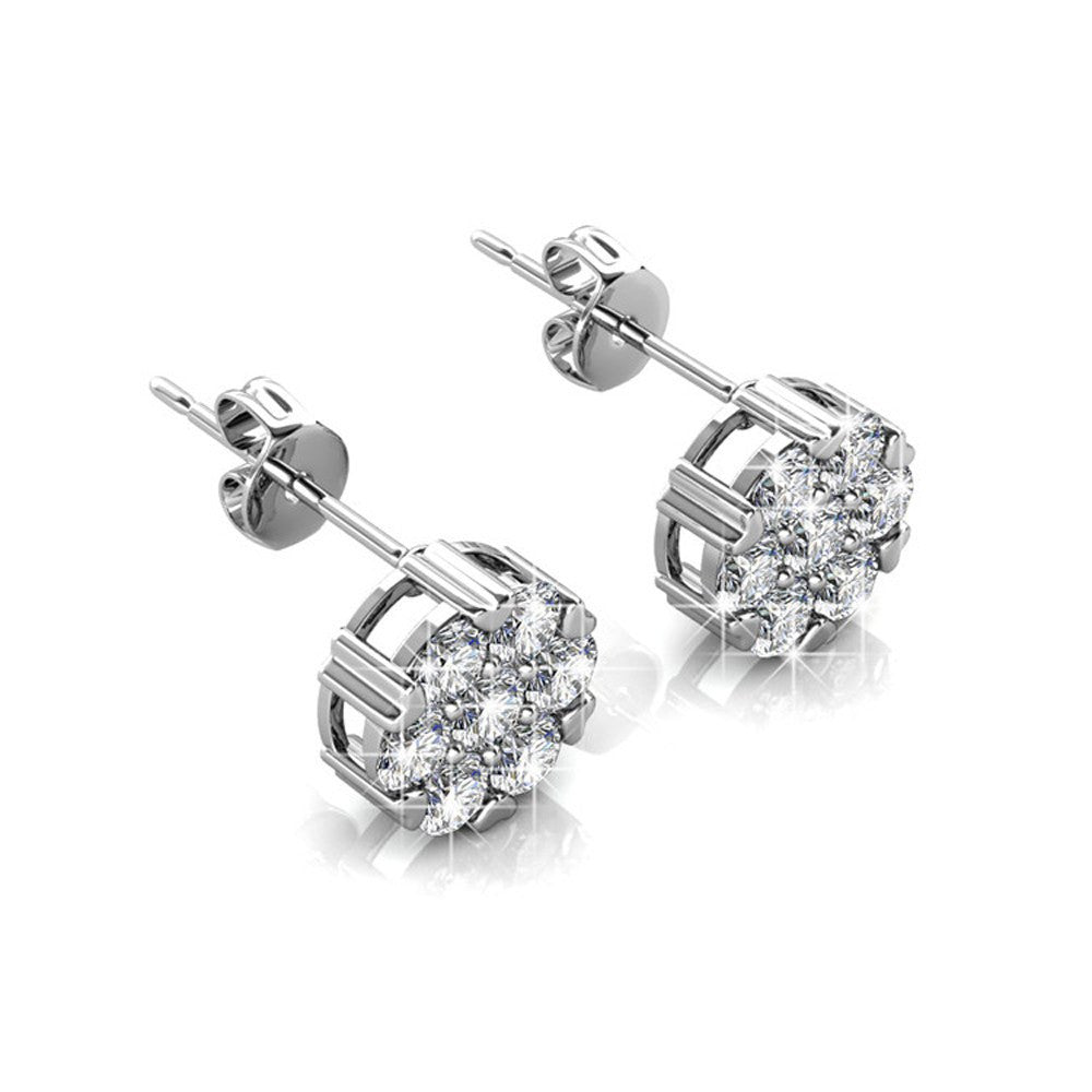 Earrings,Jewelry,Swarovski - Remy “Remedy” 18k White Gold Swarovski Studs
