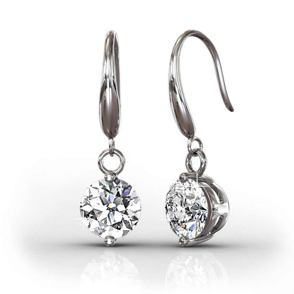 Jewelry, Earrings, Swarovski - Veronica “Victorious”  Sterling Silver 18k White Gold Plated Swarovski Drop Earrings