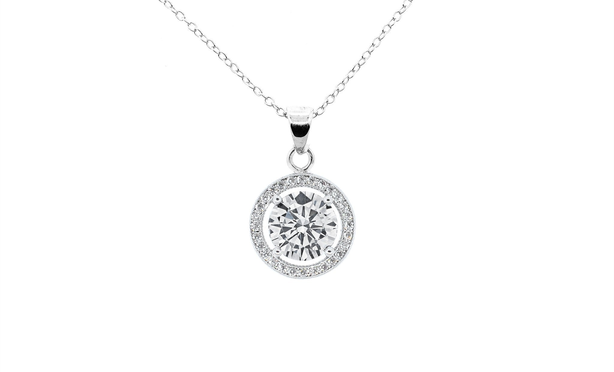 Jewelry, Necklace, Pendant - Blake "True" 18k White Gold Plated Pendant Necklace