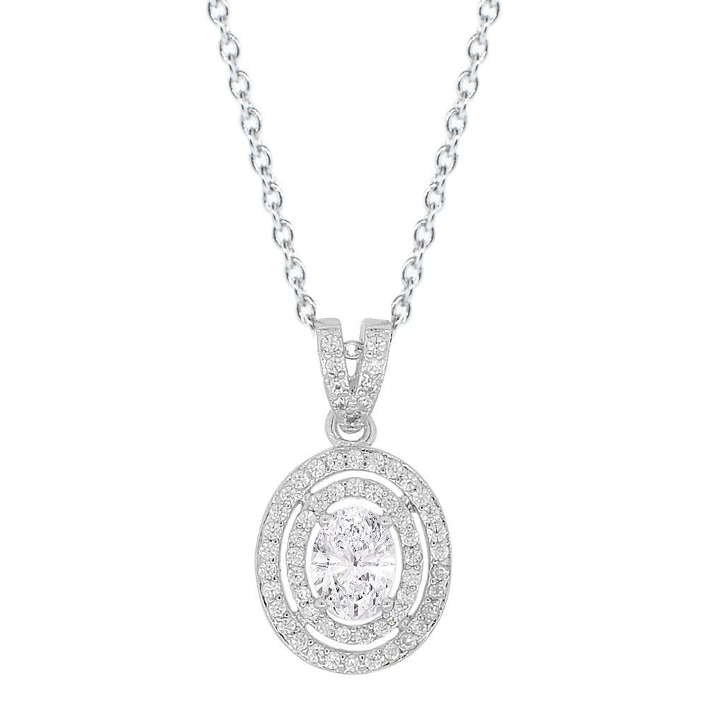 Jewelry, Necklace, Pendant - Zelda "Bliss" 18k White Gold Plated Necklace